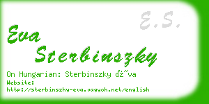 eva sterbinszky business card